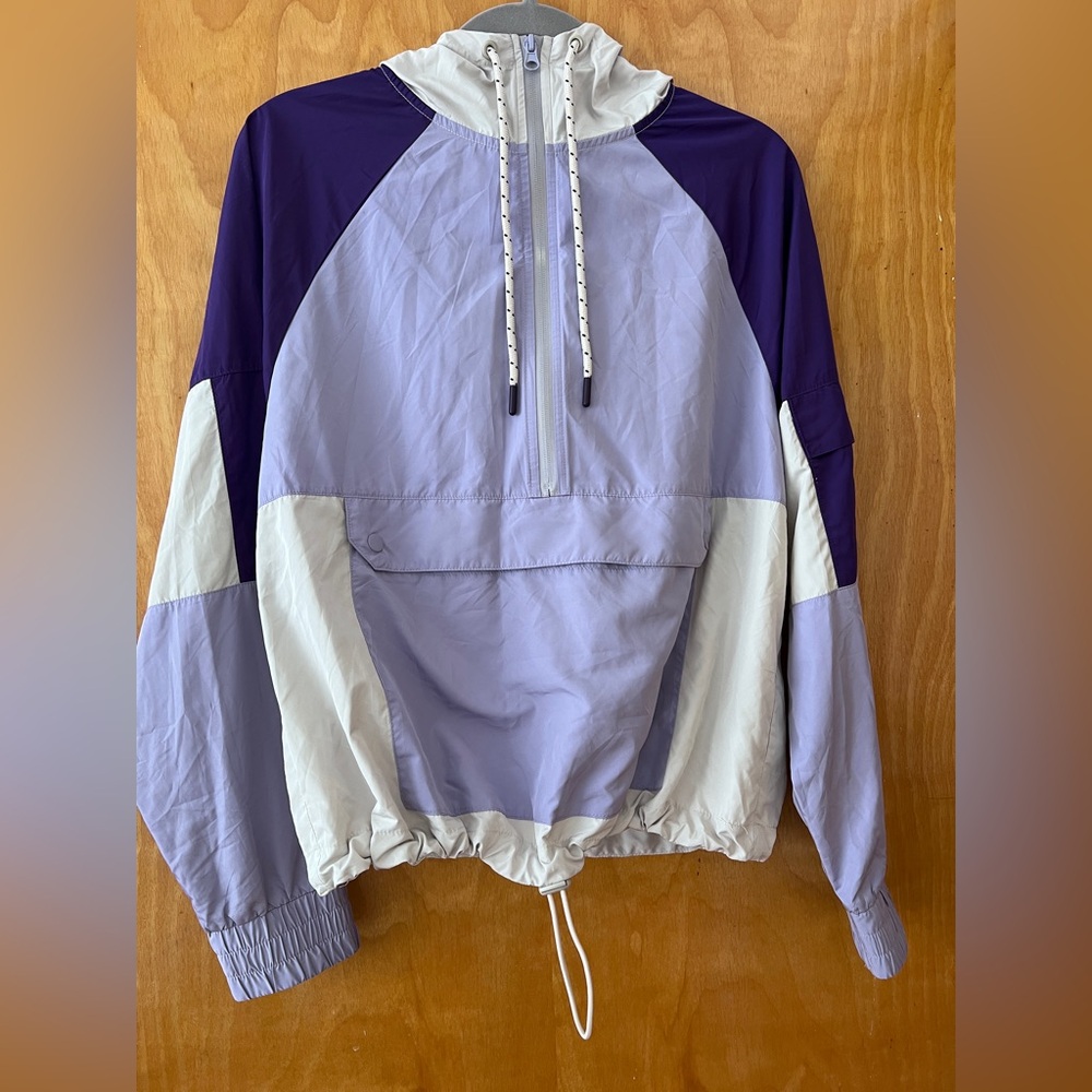 Monki Purple and Off-White Windbreaker
